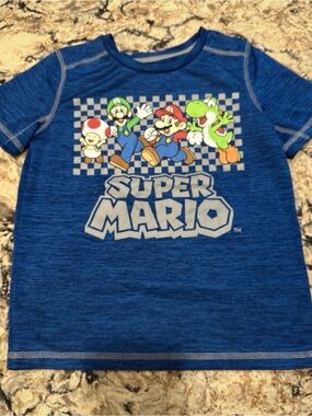 Boys Size 7 Nintendo Boys' Blue Graphic Tee